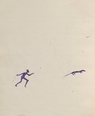 Kwatkwat people - (Aboriginal hunting goanna) Sketchbook mainly of activities of Aboriginals and Whites by Tommy McRae
